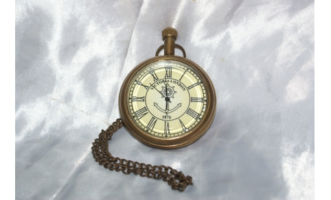 Orologio da tasca Victoria London 1876 in ottone scuro